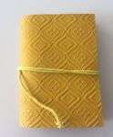 Mini kožený zápisník žlutý