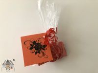Háčkovaná brož růže - malá Dubový skřítek