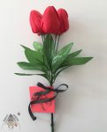 Mýdlové květy – střední Tulipán – červený 5