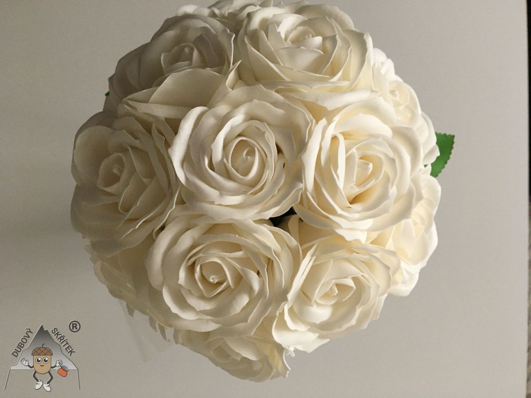 Mýdlové Květy - Velké Růže – Bílá 15 Dubový skřítek