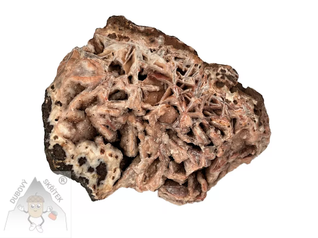 Achát troskový – přírodní minerál s nepravidelnou, porézní strukturou v béžovo-hnědých odstínech