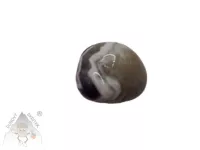 Ametyst Chevron tromlovaný – fialový a bílý přírodní kámen s klikatým vzorem