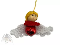 Andělíček z baňky – jemná ruční dekorace na vánoční stromeček Dubový skřítek Andělíček z baňky – jemná ruční dekorace na vánoční stromeček Dubový skřítek
