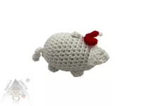 Háčkované mini prasátko - roztomilost na větvičce Dubový skřítek Háčkované mini prasátko - roztomilost na větvičce