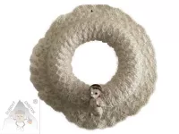 Háčkovaný adventní věnec s andělem – kouzlo tiché radosti