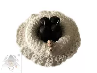 Háčkovaný adventní věnec s andělem – kouzlo tiché radosti