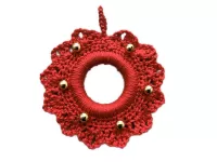 Háčkovaný mini věneček - drobná ozdoba s velkým kouzlem Dubový skřítek Háčkovaný mini věneček - drobná ozdoba s velkým kouzlem