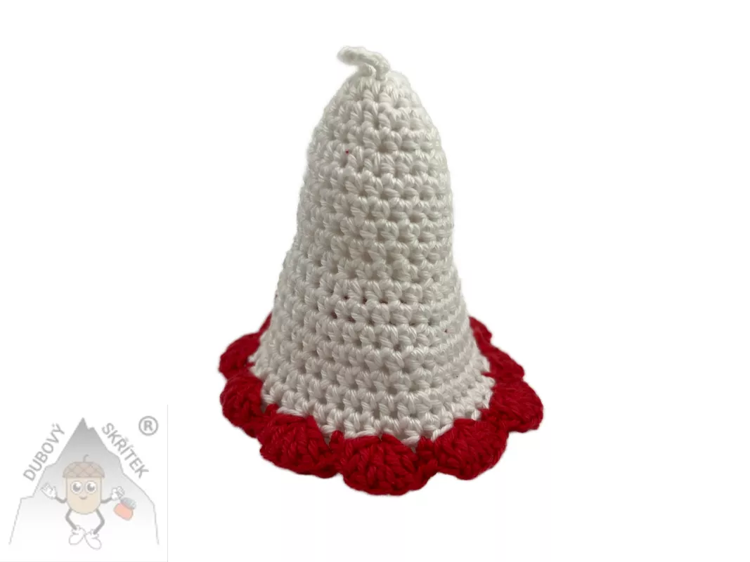 Háčkovaný zvoneček - jemná ozdoba s vánočním duchem