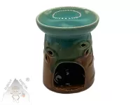 Keramická aroma lampa Vážka „Rustikální elegance“ – hnědá dekorace pro aromaterapii Keramická aroma lampa Vážka „Rustikální elegance“