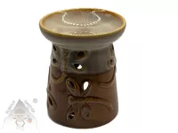 Keramická aroma lampa Vážka „Rustikální elegance“ – hnědá dekorace pro aromaterapii Keramická aroma lampa Vážka „Rustikální elegance“
