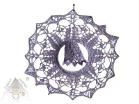 Krajkový věneček se zvonkem – vánoční něha Dubový skřítek Krajkový vánoční věneček se zvonkem