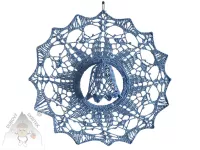 Krajkový věneček se zvonkem – vánoční něha Dubový skřítek Krajkový vánoční věneček se zvonkem