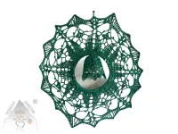 Krajkový věneček se zvonkem – vánoční něha Dubový skřítek Krajkový vánoční věneček se zvonkem