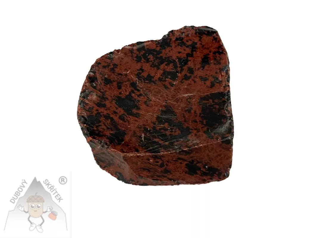 Mahagonový obsidián – leštěný kámen s hnědo-černým vzorem