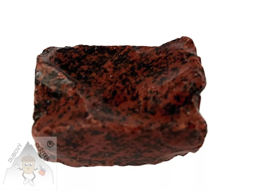 Mahagonový obsidián – leštěný kámen s hnědo-černým vzorem