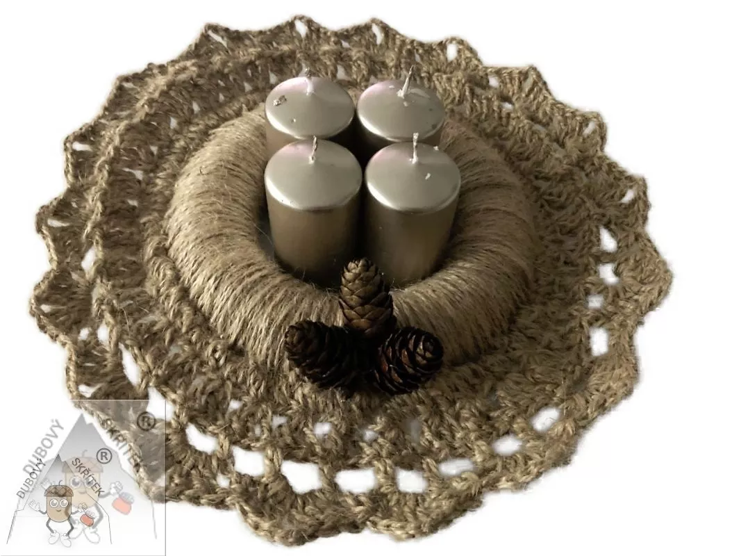 Přírodní adventní věnec z juty - klid, tradice a elegance