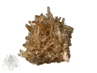 Sádrovec – přírodní minerál s krystalickou strukturou v hnědo-zlatavých odstínech