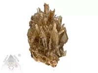 Sádrovec – přírodní minerál s krystalickou strukturou v hnědo-zlatavých odstínech