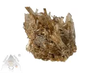 Sádrovec – přírodní minerál s krystalickou strukturou v hnědo-zlatavých odstínech