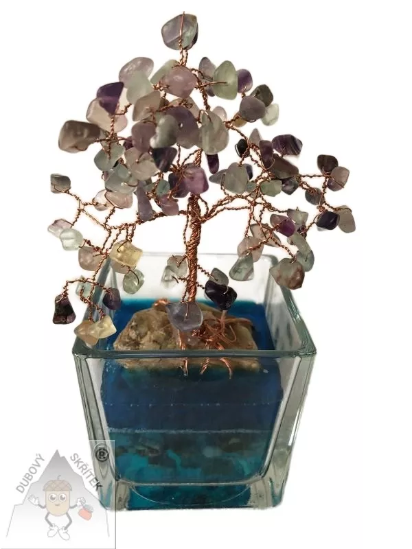Stromeček štěstí ve skle – Fluorit (2)