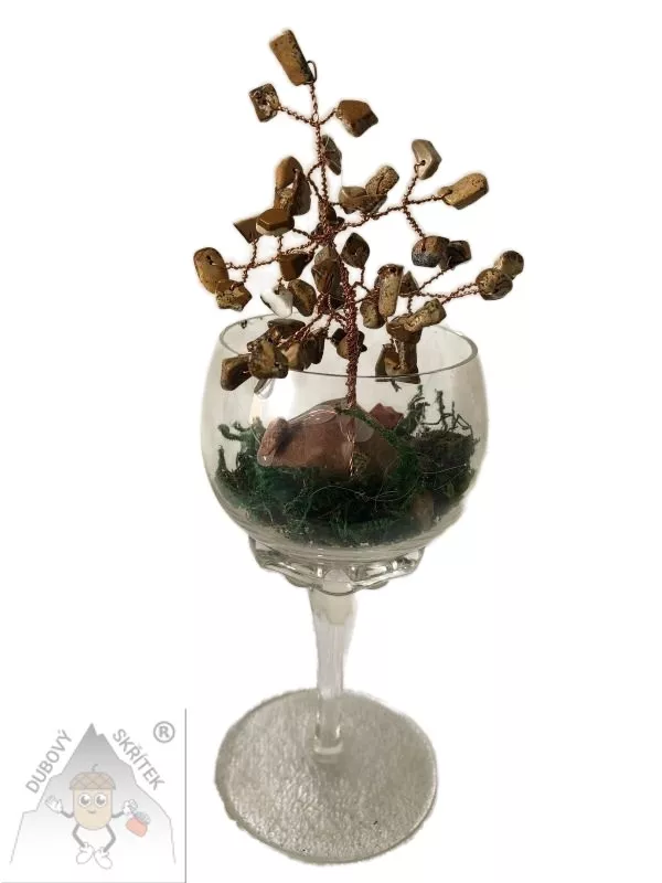 Stromeček štěstí ve skle – Jaspis