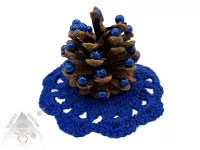 Stromeček z borové šišky modrý - přírodní kouzlo Vánoc