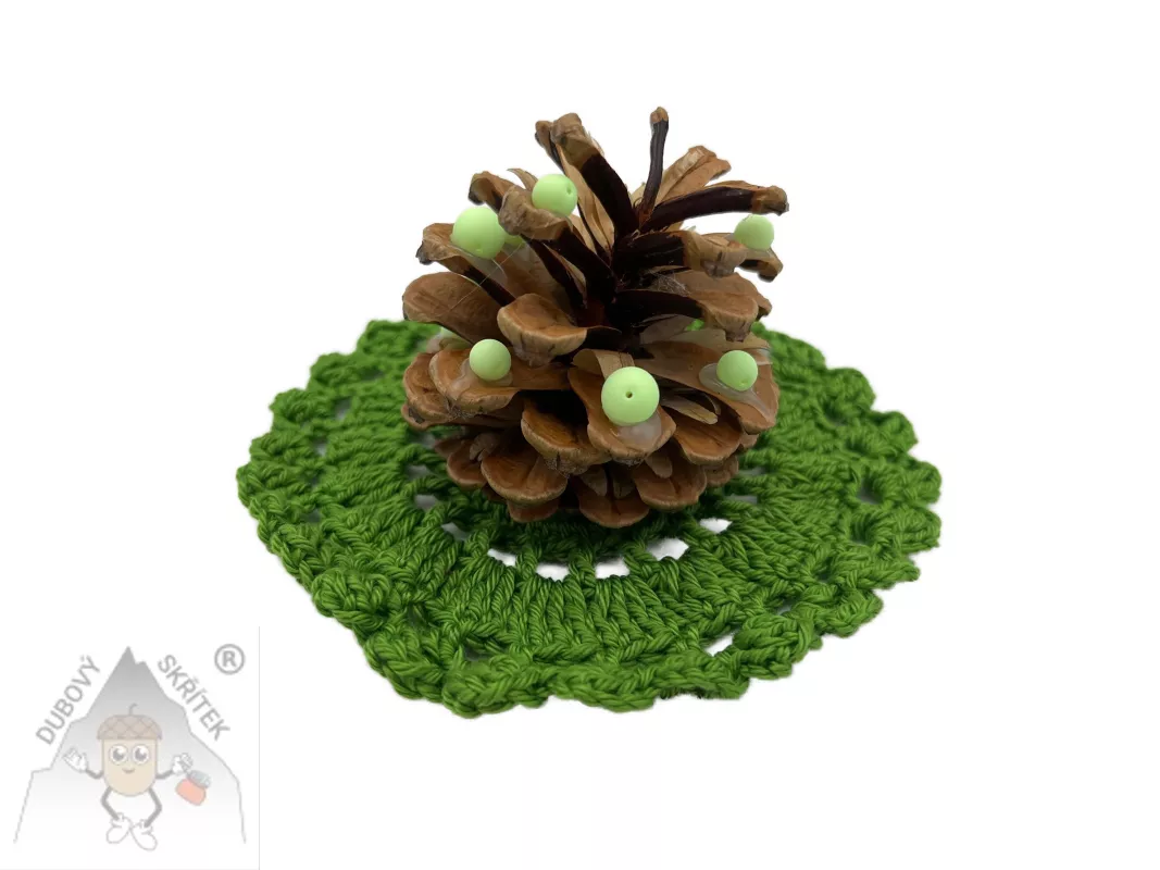 Stromeček z borové šišky zelený - přírodní kouzlo Vánoc