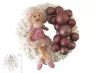 Věnec sněhový svítící s Andělkou, sněhová váza, sněhový svícen