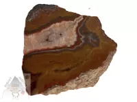 Vybroušený achát s krásným páskováním a křemenným středem