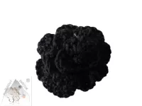 Háčkovaná brož ve tvaru květu, ručně vyráběná květinová dekorace z příze.