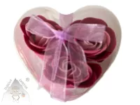 Mýdlové růže v srdíčku – levandulová dárková sada