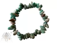 Náramek z amazonitu – sekané kameny na elastické gumičce