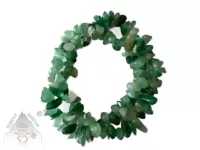 Náramek z avanturínu – sekané zelené kameny na elastické gumičce