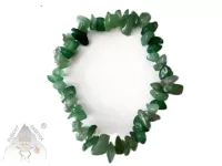 Náramek z avanturínu – sekané zelené kameny na elastické gumičce