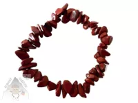 Pružný náramek z červeného jaspisu ze sekaných přírodních kamínků