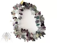 Náramek z fluoritu – sekané barevné kameny na elastické gumičce