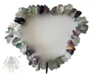 Náramek z fluoritu – sekané barevné kameny na elastické gumičce