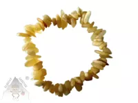 Pružný náramek z medového kalcitu ze sekaných přírodních kamínků