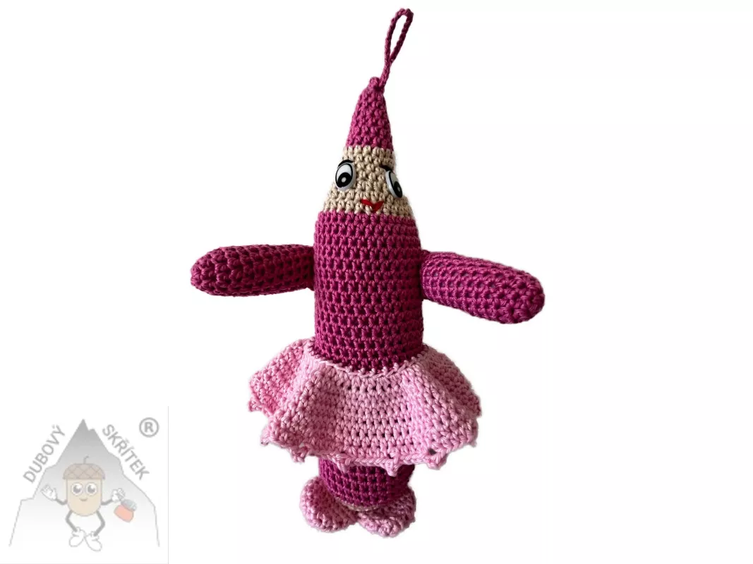 Háčkovaná pastelka amigurumi ručně vyráběná dekorace hračka