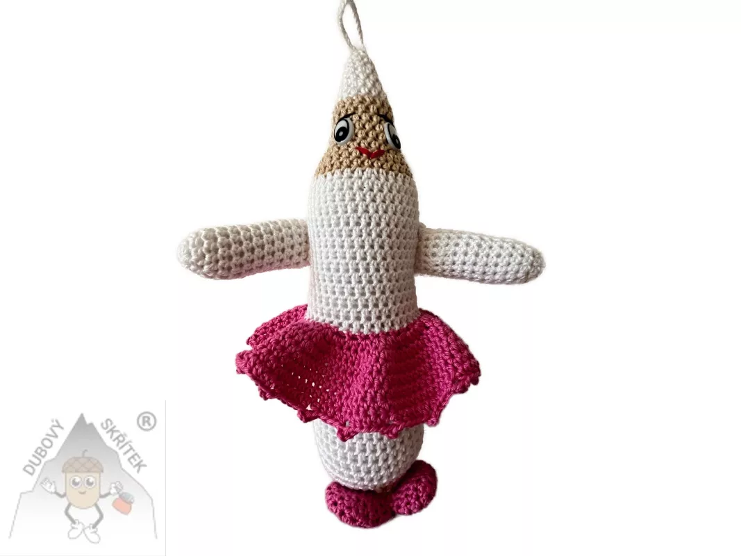 Háčkovaná pastelka amigurumi ručně vyráběná dekorace hračka