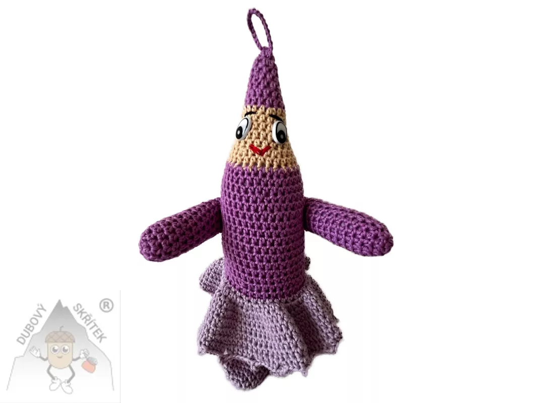 Háčkovaná pastelka amigurumi ručně vyráběná dekorace hračka