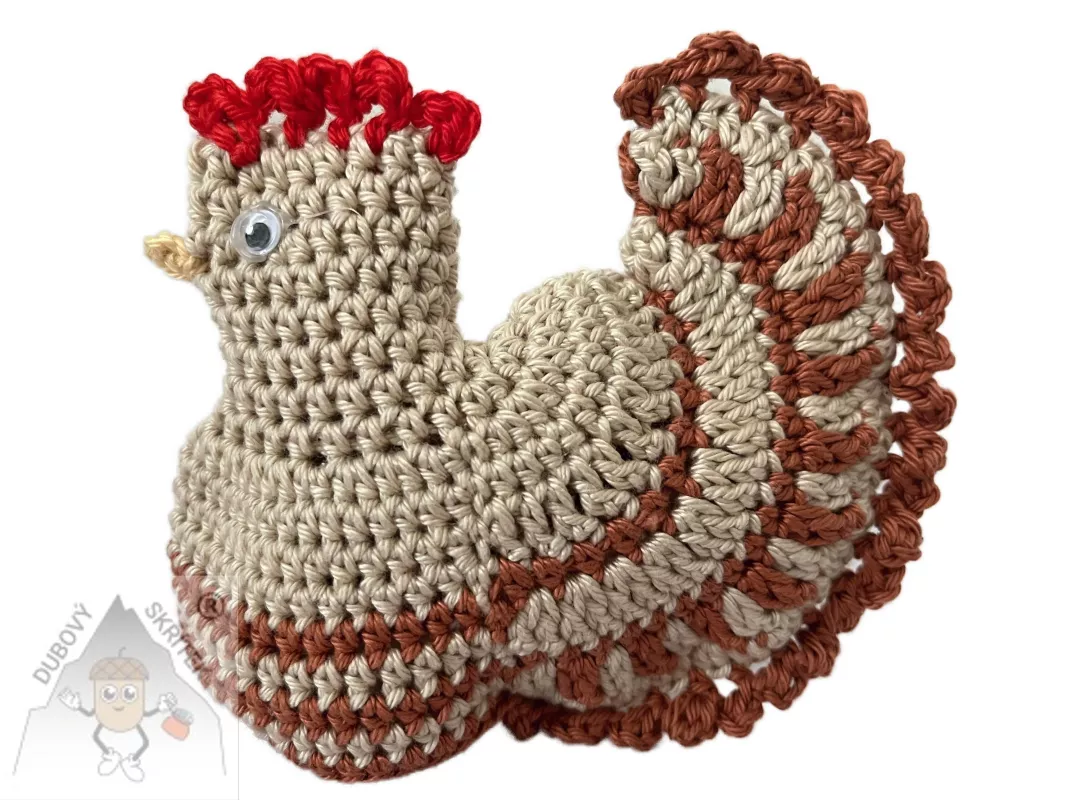 Háčkovaná slepička na vajíčko– originální velikonoční dekorace