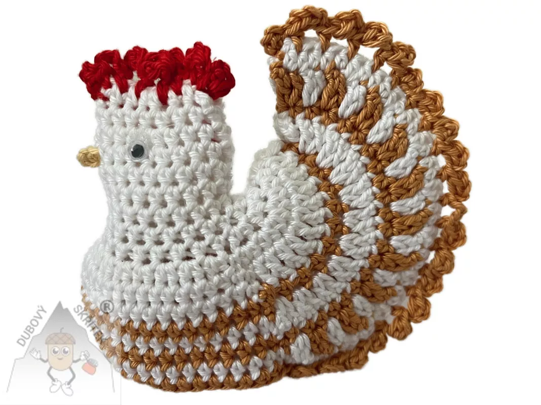Háčkovaná slepička na vajíčko– originální velikonoční dekorace