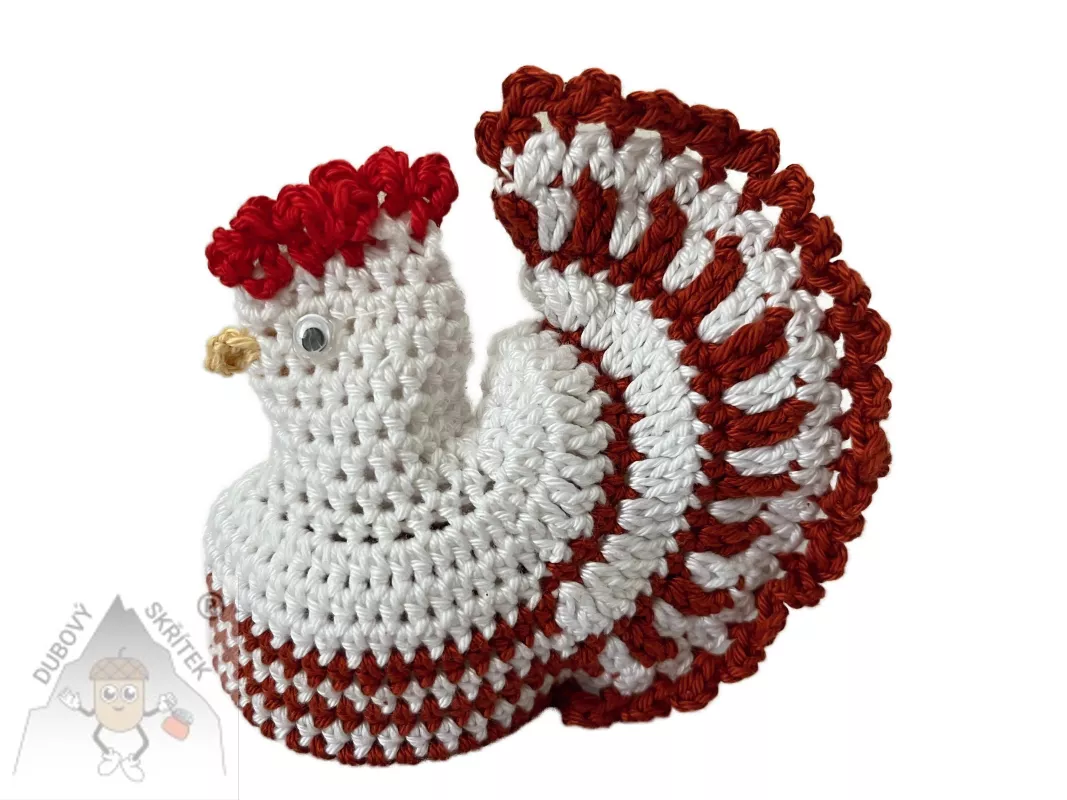 Háčkovaná slepička na vajíčko– originální velikonoční dekorace