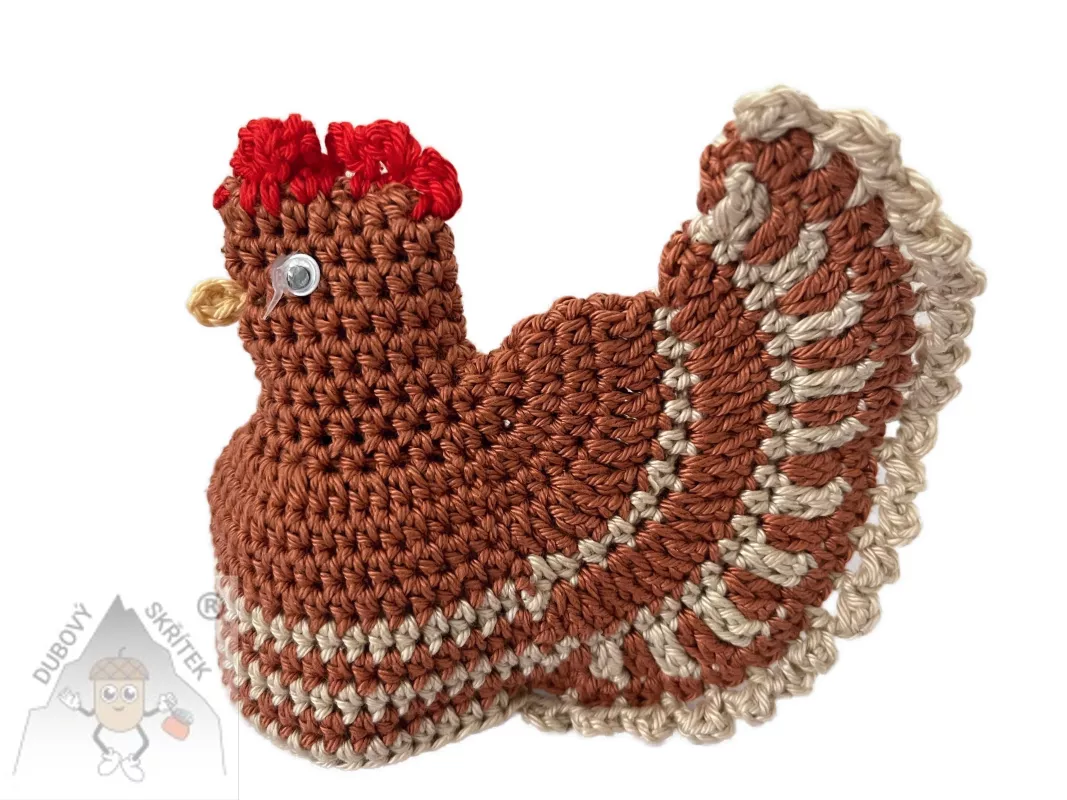 Háčkovaná slepička na vajíčko– originální velikonoční dekorace
