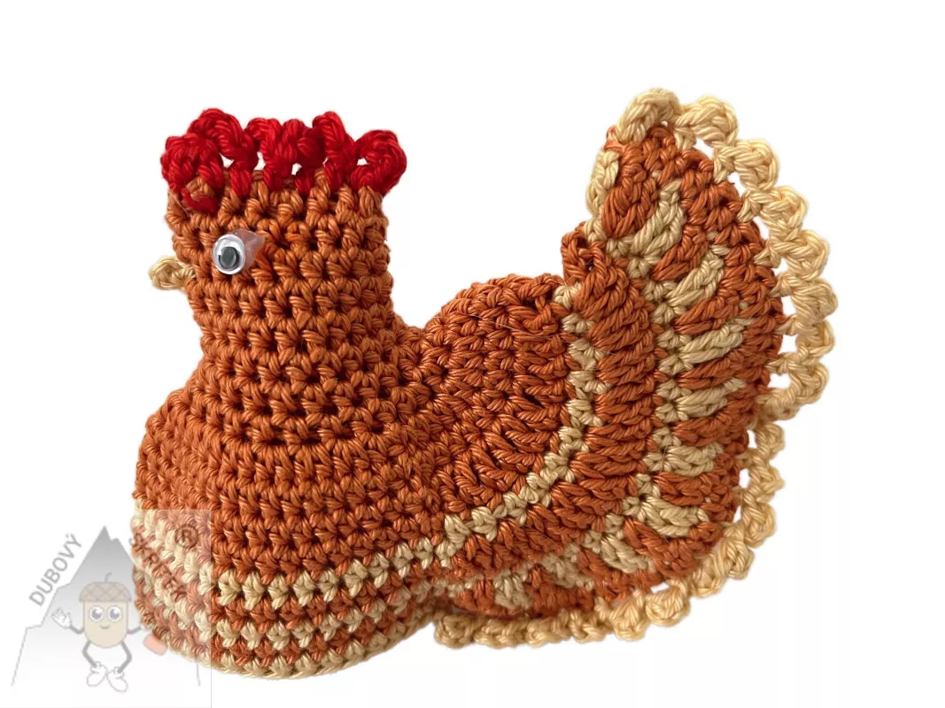 Háčkovaná slepička na vajíčko– originální velikonoční dekorace