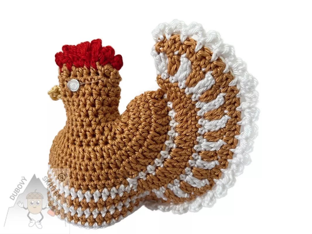 Háčkovaná slepička na vajíčko– originální velikonoční dekorace