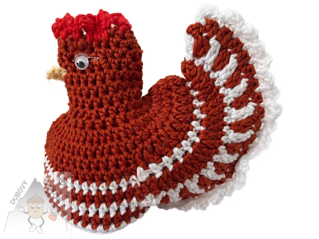Háčkovaná slepička na vajíčko– originální velikonoční dekorace