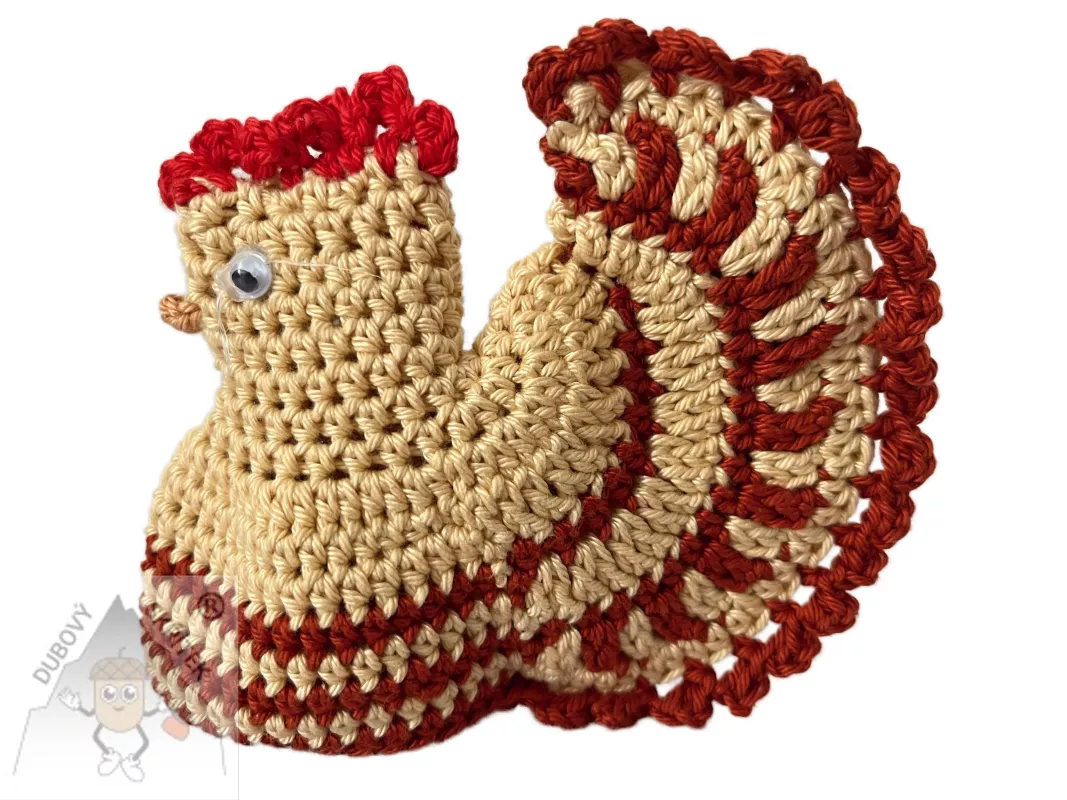 Háčkovaná slepička na vajíčko– originální velikonoční dekorace